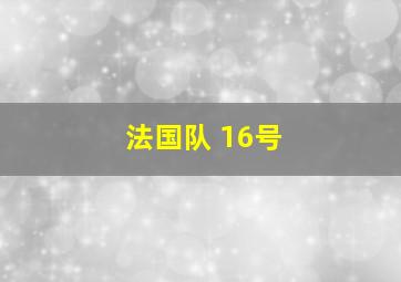 法国队 16号